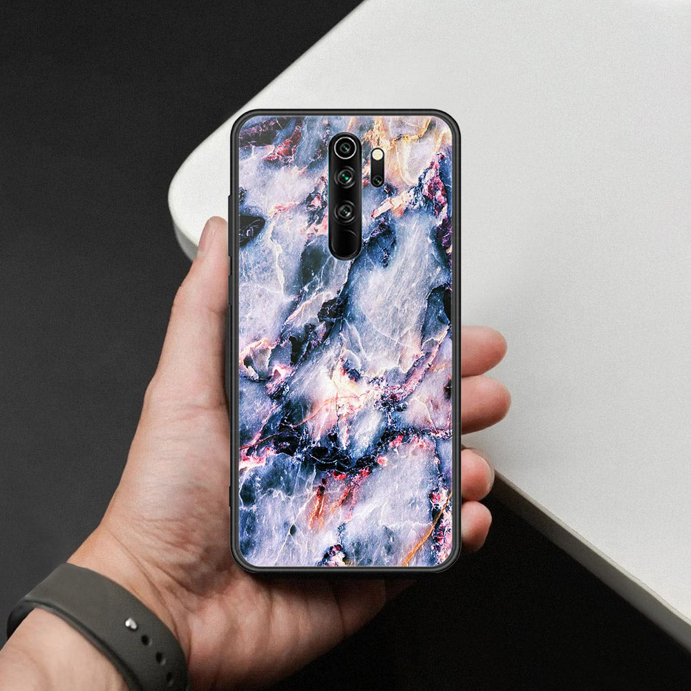Xiaomi Redmi Note 8 Pro Cover - Colorful Marble Series - HQ Ultra Shine Premium Infinity Glass Soft Silicon Borders Case