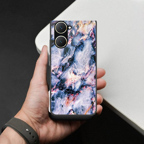 Vivo Y18 Cover - Colorful Marble Series - HQ Ultra Shine Premium Infinity Glass Soft Silicon Borders Case