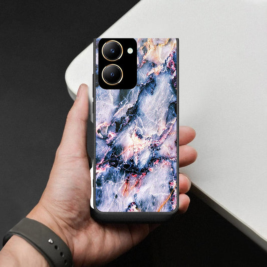Vivo Y36 4G Cover - Colorful Marble Series - HQ Ultra Shine Premium Infinity Glass Soft Silicon Borders Case