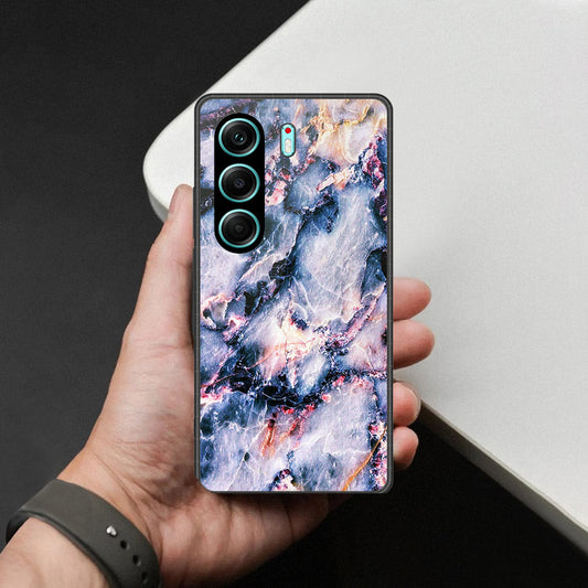 Tecno Camon 40 Pro 5G Cover - Colorful Marble Series - HQ Ultra Shine Premium Infinity Glass Soft Silicon Borders Case