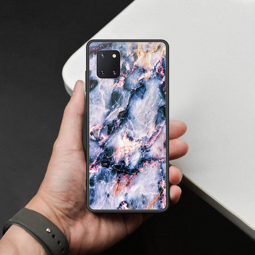 Samsung Galaxy Note 10 Lite Cover - Colorful Marble Series - HQ Ultra Shine Premium Infinity Glass Soft Silicon Borders Case