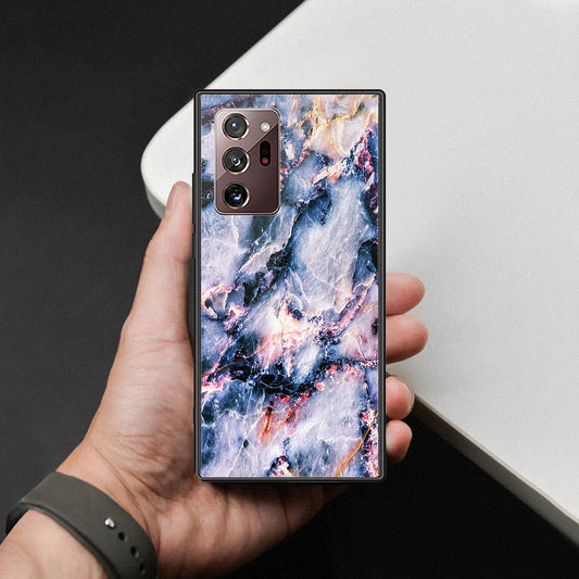 Samsung Galaxy Note 20 Ultra Cover - Colorful Marble Series - HQ Ultra Shine Premium Infinity Glass Soft Silicon Borders Case