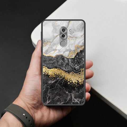 Huawei Honor 6X Cover - Colorful Marble Series - HQ Ultra Shine Premium Infinity Glass Soft Silicon Borders Case