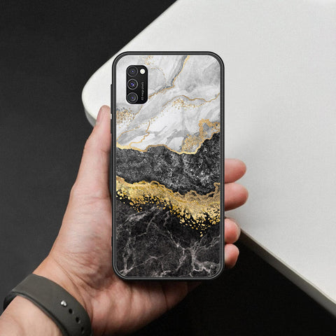 Samsung Galaxy M02s Cover - Colorful Marble Series - HQ Ultra Shine Premium Infinity Glass Soft Silicon Borders Case