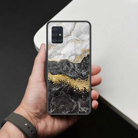 Samsung Galaxy M40s Cover - Colorful Marble Series - HQ Ultra Shine Premium Infinity Glass Soft Silicon Borders Case