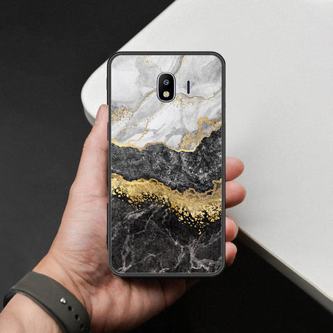 Samsung Galaxy J4 2018 Cover - Colorful Marble Series - HQ Ultra Shine Premium Infinity Glass Soft Silicon Borders Case