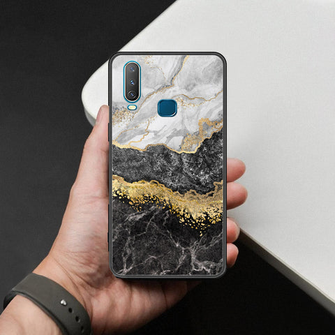 Vivo Y17 Cover - Colorful Marble Series - HQ Ultra Shine Premium Infinity Glass Soft Silicon Borders Case
