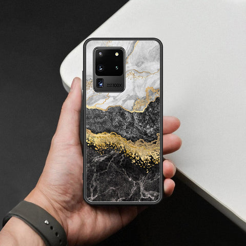 Samsung Galaxy S20 Ultra Cover - Colorful Marble Series - HQ Ultra Shine Premium Infinity Glass Soft Silicon Borders Case