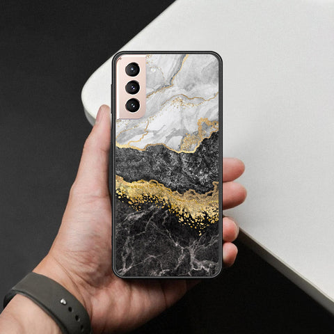Samsung Galaxy S21 Plus 5G Cover - Colorful Marble Series - HQ Ultra Shine Premium Infinity Glass Soft Silicon Borders Case