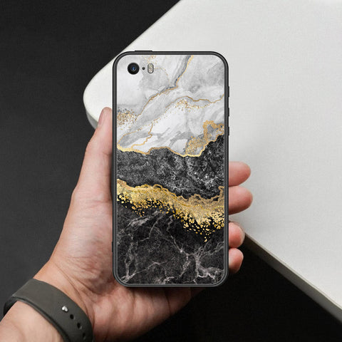 iPhone 5s Cover - Colorful Marble Series - HQ Ultra Shine Premium Infinity Glass Soft Silicon Borders Case