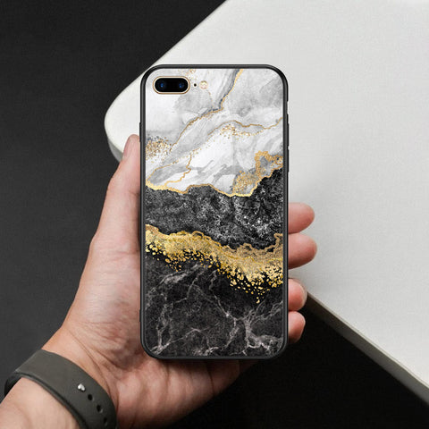 iPhone 8 Plus / 7 Plus - Colorful Marble Series - HQ Ultra Shine Premium Infinity Glass Soft Silicon Borders Case