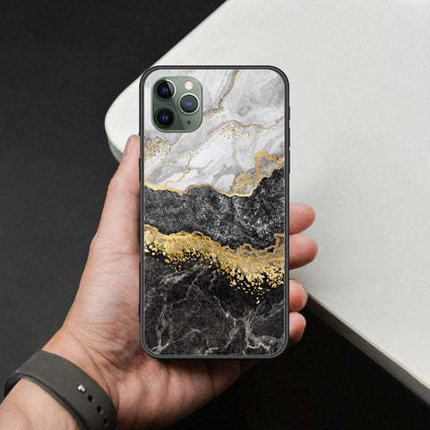 iPhone 11 Pro - Colorful Marble Series - HQ Ultra Shine Premium Infinity Glass Soft Silicon Borders Case