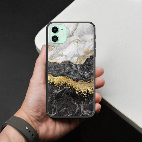 iPhone 11 - Colorful Marble Series - HQ Ultra Shine Premium Infinity Glass Soft Silicon Borders Case