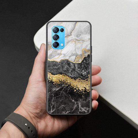 Oppo Find X3 Lite Cover - Colorful Marble Series - HQ Ultra Shine Premium Infinity Glass Soft Silicon Borders Case