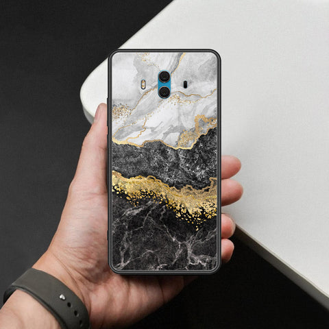 Huawei Mate 10 Cover - Colorful Marble Series - HQ Ultra Shine Premium Infinity Glass Soft Silicon Borders Case
