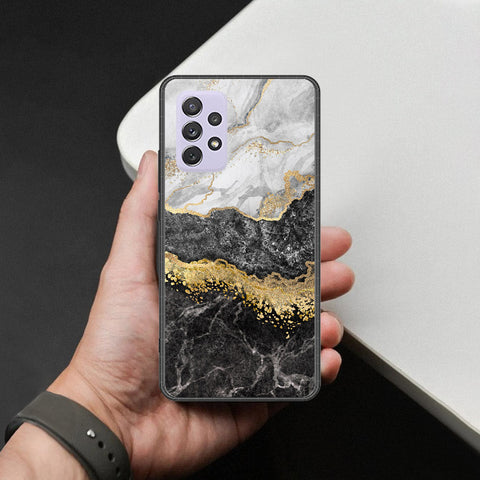 Samsung Galaxy A72 Cover - Colorful Marble Series - HQ Ultra Shine Premium Infinity Glass Soft Silicon Borders Case