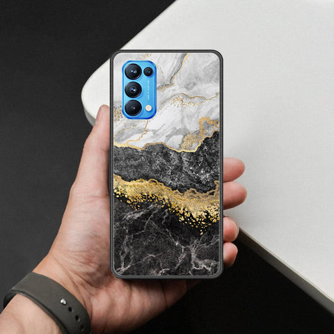 Oppo Reno 5 Pro 5G Cover - Colorful Marble Series - HQ Ultra Shine Premium Infinity Glass Soft Silicon Borders Case