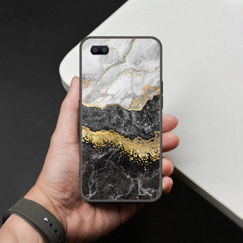 Realme C1 Cover - Colorful Marble Series - HQ Ultra Shine Premium Infinity Glass Soft Silicon Borders Case