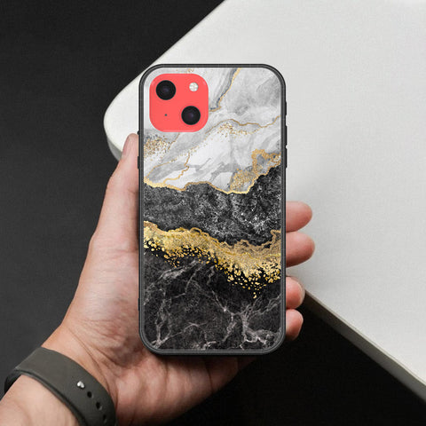 iPhone 13 Mini Cover - Colorful Marble Series - HQ Ultra Shine Premium Infinity Glass Soft Silicon Borders Case