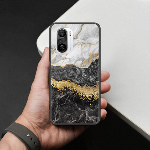 Xiaomi Poco F3 Cover - Colorful Marble Series - HQ Ultra Shine Premium Infinity Glass Soft Silicon Borders Case