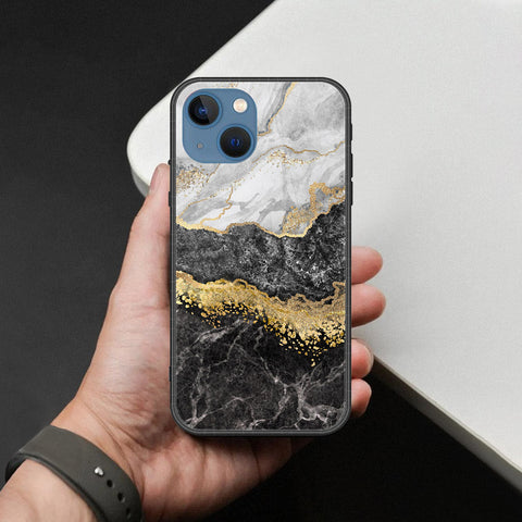 iPhone 13 Cover - Colorful Marble Series - HQ Ultra Shine Premium Infinity Glass Soft Silicon Borders Case