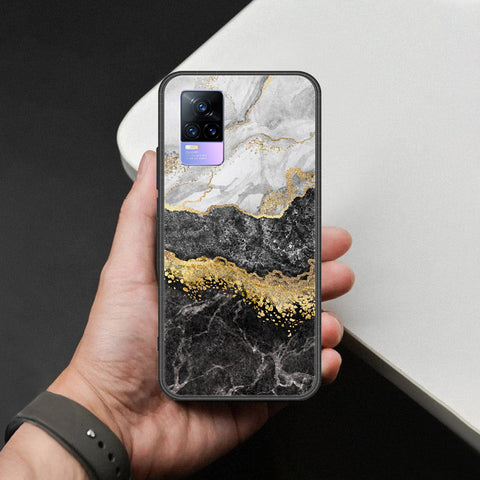 Vivo Y73 Cover - Colorful Marble Series - HQ Ultra Shine Premium Infinity Glass Soft Silicon Borders Case