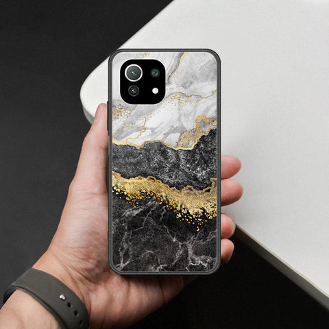 Xiaomi Mi 11 Lite Cover - Colorful Marble Series - HQ Ultra Shine Premium Infinity Glass Soft Silicon Borders Case