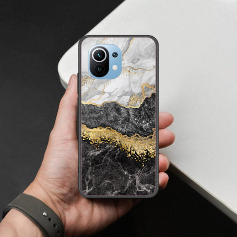Xiaomi Mi 11 Cover - Colorful Marble Series - HQ Ultra Shine Premium Infinity Glass Soft Silicon Borders Case