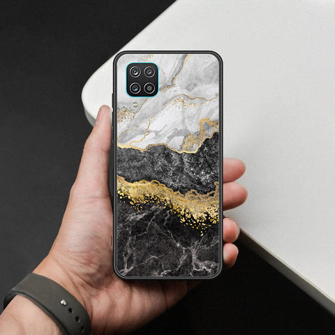 Samsung Galaxy A12 Nacho Cover - Colorful Marble Series - HQ Ultra Shine Premium Infinity Glass Soft Silicon Borders Case