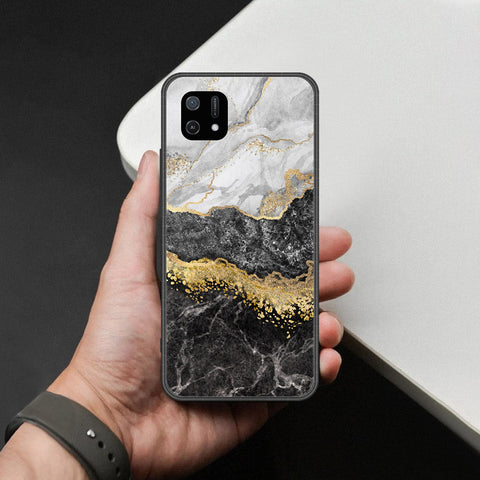Oppo A16e Cover - Colorful Marble Series - HQ Ultra Shine Premium Infinity Glass Soft Silicon Borders Case