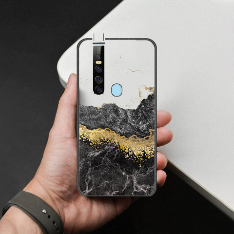 Tecno Camon 15 Premier Cover - Colorful Marble Series - HQ Ultra Shine Premium Infinity Glass Soft Silicon Borders Case