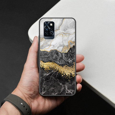 Infinix Note 10 Pro Cover - Colorful Marble Series - HQ Ultra Shine Premium Infinity Glass Soft Silicon Borders Case