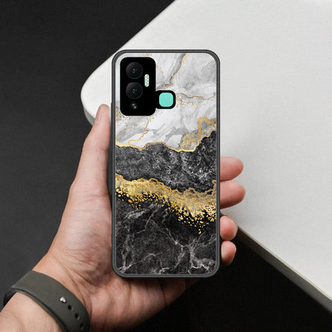 Infinix Hot 12i Cover - Colorful Marble Series - HQ Ultra Shine Premium Infinity Glass Soft Silicon Borders Case