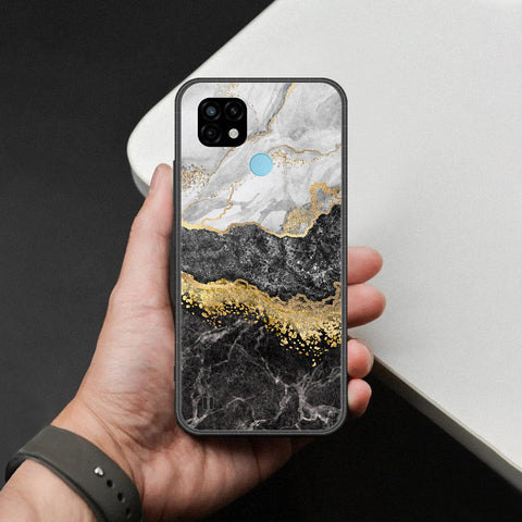 Realme C21 Cover - Colorful Marble Series - HQ Ultra Shine Premium Infinity Glass Soft Silicon Borders Case
