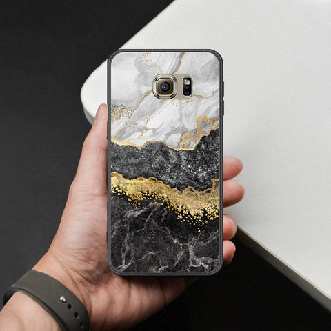 Samsung Galaxy S6 Cover - Colorful Marble Series - HQ Ultra Shine Premium Infinity Glass Soft Silicon Borders Case