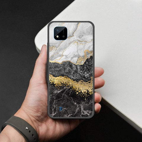 Realme C20 Cover - Colorful Marble Series - HQ Ultra Shine Premium Infinity Glass Soft Silicon Borders Case