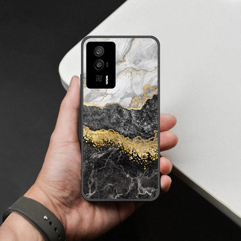 Xiaomi Poco F5 Pro Cover - Colorful Marble Series - HQ Ultra Shine Premium Infinity Glass Soft Silicon Borders Case