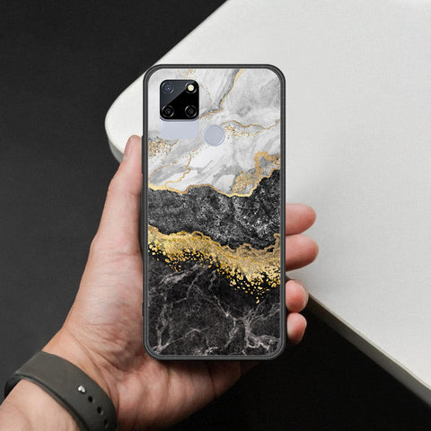 Realme C12 Cover - Colorful Marble Series - HQ Ultra Shine Premium Infinity Glass Soft Silicon Borders Case