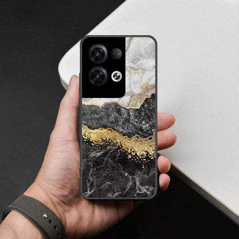 Oppo Reno 8 Pro  Cover - Colorful Marble Series - HQ Ultra Shine Premium Infinity Glass Soft Silicon Borders Case