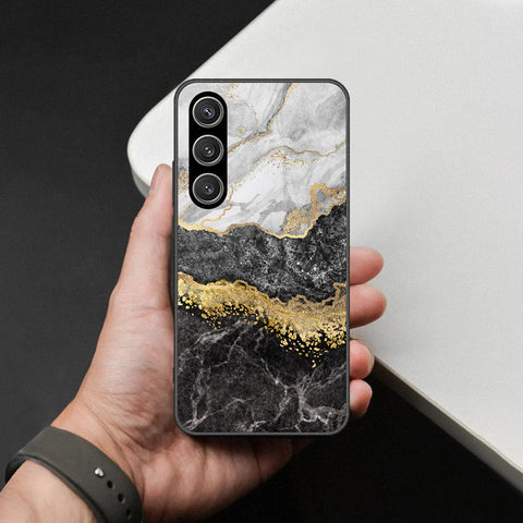 Samsung Galaxy S25 Cover - Colorful Marble Series - HQ Ultra Shine Premium Infinity Glass Soft Silicon Borders Case