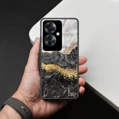 Oppo Reno 11F 5G Cover - Colorful Marble Series - HQ Ultra Shine Premium Infinity Glass Soft Silicon Borders Case