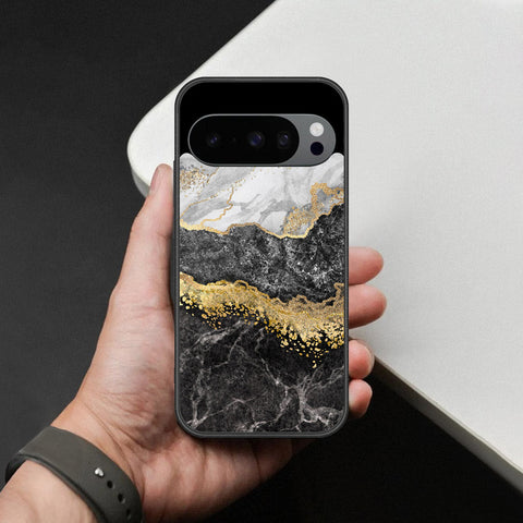 Google Pixel 10 Pro Cover - Colorful Marble Series - HQ Ultra Shine Premium Infinity Glass Soft Silicon Borders Case