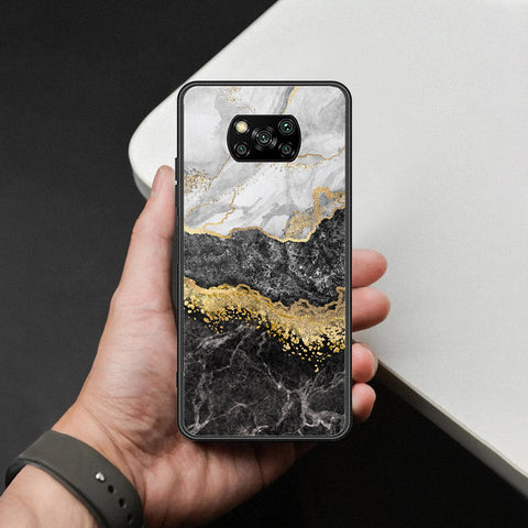 Xiaomi Poco X3 Pro Cover - Colorful Marble Series - HQ Ultra Shine Premium Infinity Glass Soft Silicon Borders Case