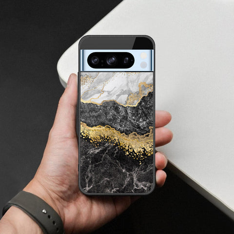 Google Pixel 8 Pro Cover - Colorful Marble Series - HQ Ultra Shine Premium Infinity Glass Soft Silicon Borders Case