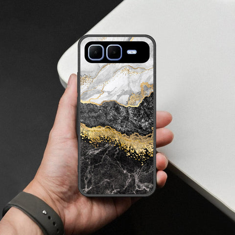 Infinix Smart 10 Plus Cover - Colorful Marble Series - HQ Ultra Shine Premium Infinity Glass Soft Silicon Borders Case