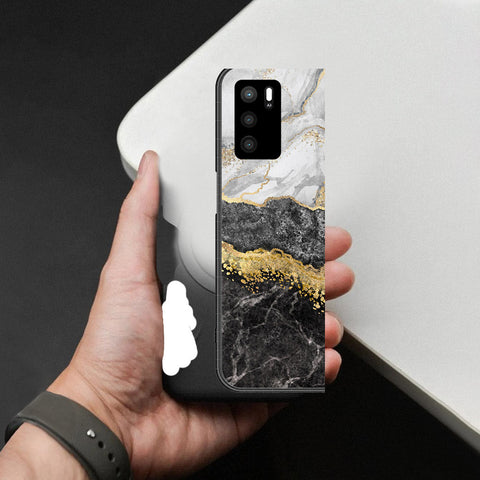 Oppo A54s Cover - Colorful Marble Series - HQ Ultra Shine Premium Infinity Glass Soft Silicon Borders Case