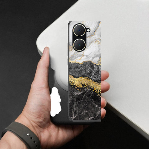 Vivo Y18 Cover - Colorful Marble Series - HQ Ultra Shine Premium Infinity Glass Soft Silicon Borders Case