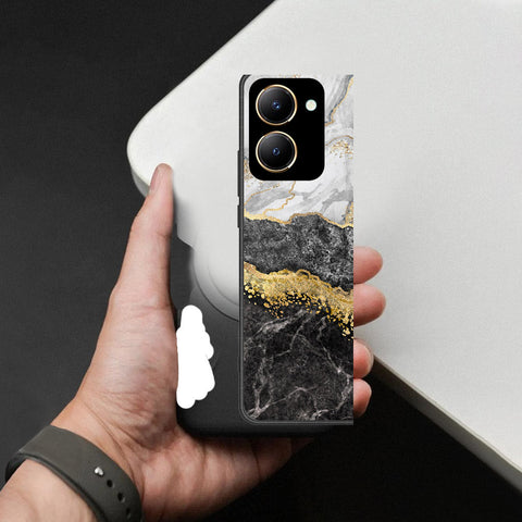 Vivo Y27s Cover - Colorful Marble Series - HQ Ultra Shine Premium Infinity Glass Soft Silicon Borders Case