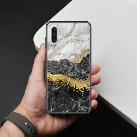 Samsung Galaxy A30s Cover - Colorful Marble Series - HQ Ultra Shine Premium Infinity Glass Soft Silicon Borders Case