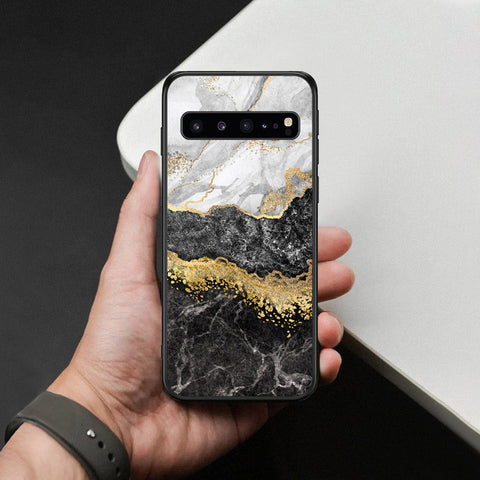 Samsung Galaxy S10 5G Cover - Colorful Marble Series - HQ Ultra Shine Premium Infinity Glass Soft Silicon Borders Case